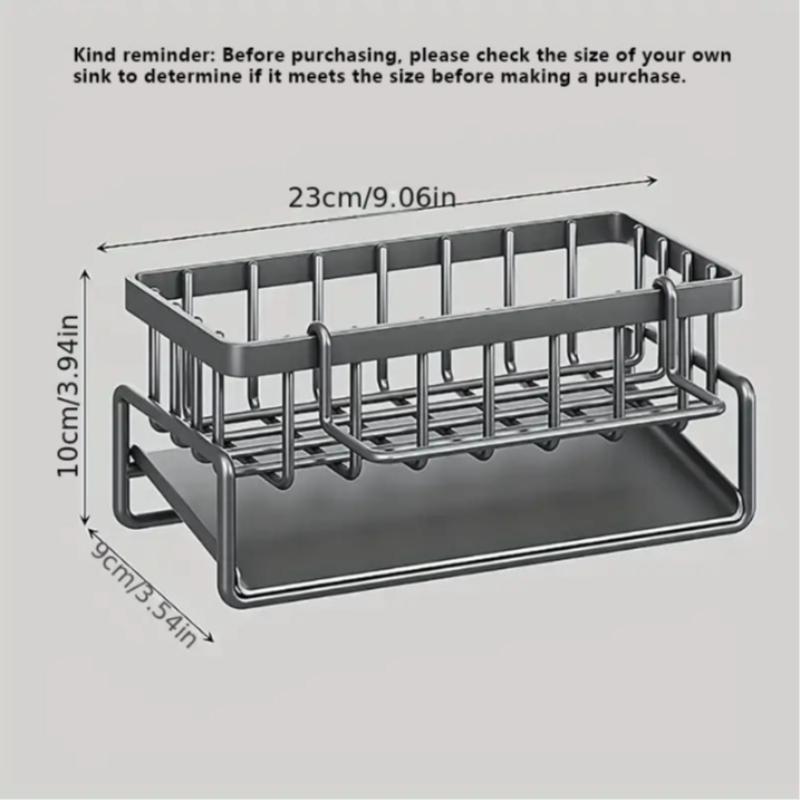 Kitchen Sink Drain Rack, 1 Count Stainless Steel Kitchen Sink Drain Storage Rack, Multifunctional Storage Rack, Household Kitchen Storage Tool