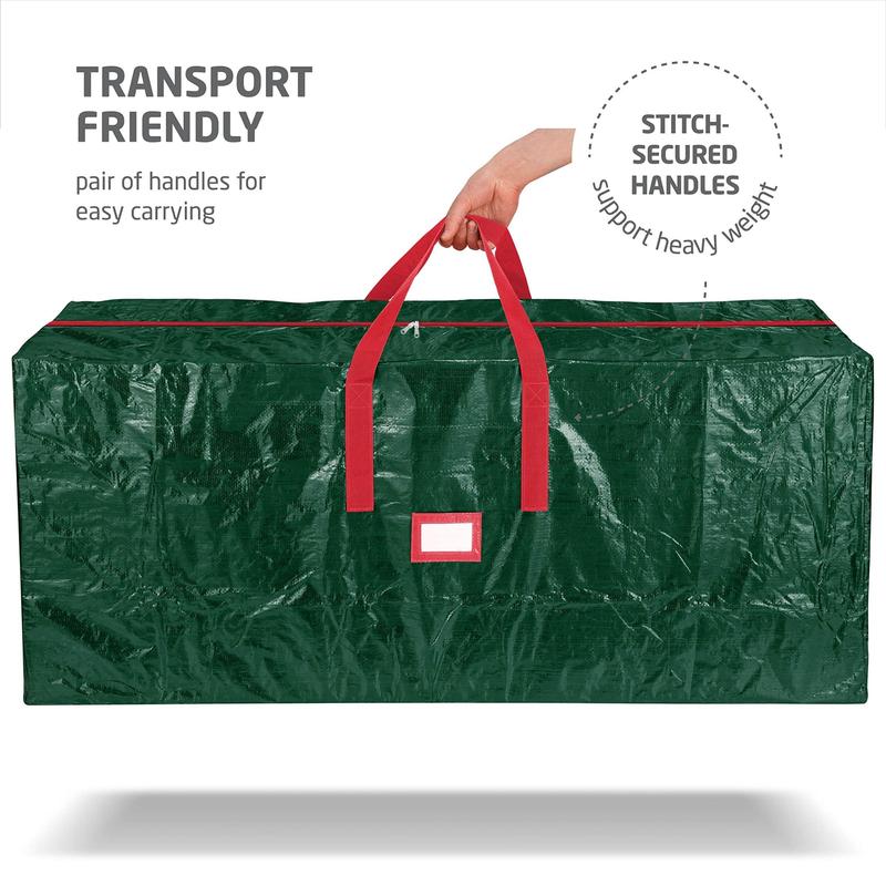 Large Capacity Christmas Tree Storage Bag, 1 Count Foldable Xmas Tree Storage Organizer with Handle, Holiday Tree Storage Bag for Home Dormitory Office Outdoor