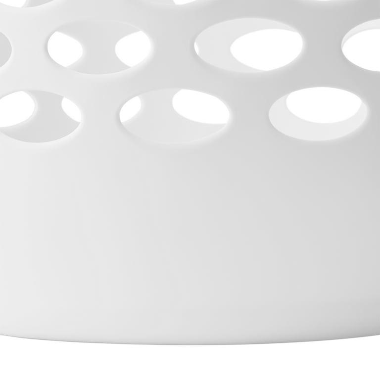 Mainstays Flexible Plastic White Round Laundry Hamper, 26