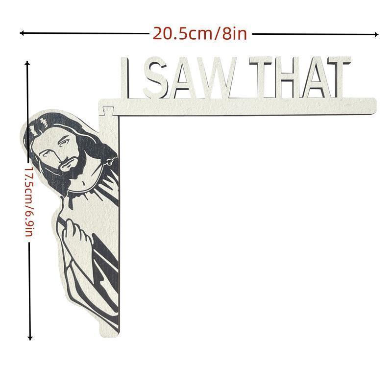 Jesus Letter Design Door Frame Decoration, 1 Count Creative Jesus with Letter Design Door Hanging Decoration, Home Decor for Living Room Bedroom