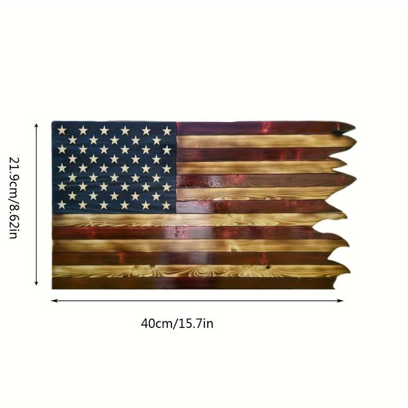 Wooden American Flag Design Wall Decor, Creative Flag Wall Art, Wall Decor for Home Living Room Bedroom Restaurant Bar Coffee Shop