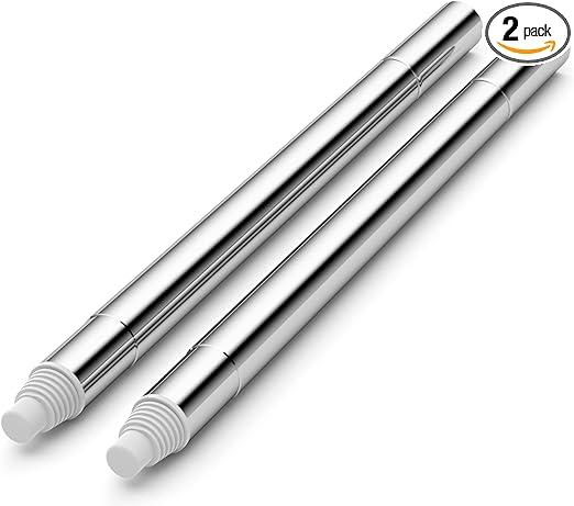 JOYMOOP 2 Pack Mop Handle Extension Rods Extending Flat Mop Adjustable Steel Mop Handle Rods