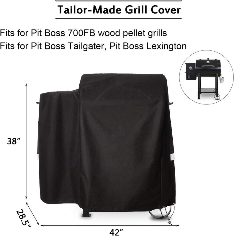 Elf Grill 73700 Grill Cover for Pit Boss 700FB, Lexington 500 and Lexington 540, Classic 700 Wood Pellet Grills, Waterproof BBQ Grill Cover for Pit Boss Classic 700 sq Grill (42