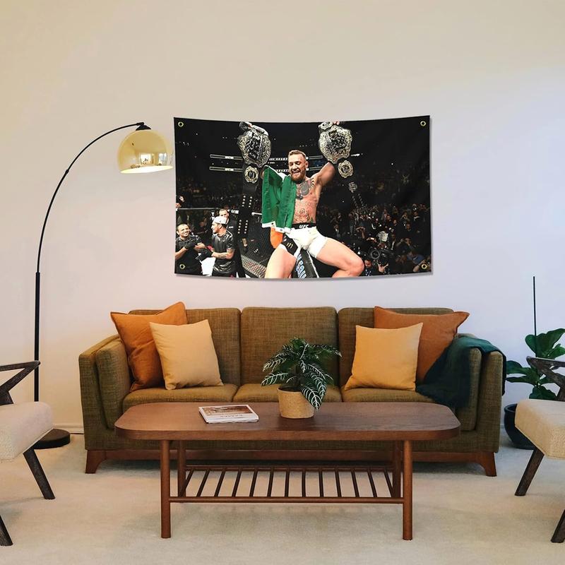 Conor McGregor Boxing 3x5FT Flag Funny Poster Durable Man Cave Wall Flag with Brass Grommets for College Dorm Room Decor Banners Ornaments