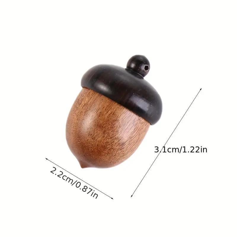 Pinecone Shaped Wooden Pill Storage Box, 3 Counts Mini Portable Pill Case, Jewelry Storage Box, Creative Storage Box for Home Office Outdoor