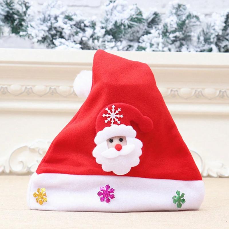 3-piece Set Premium Velvet Santa Claus Hat, Christmas Gift