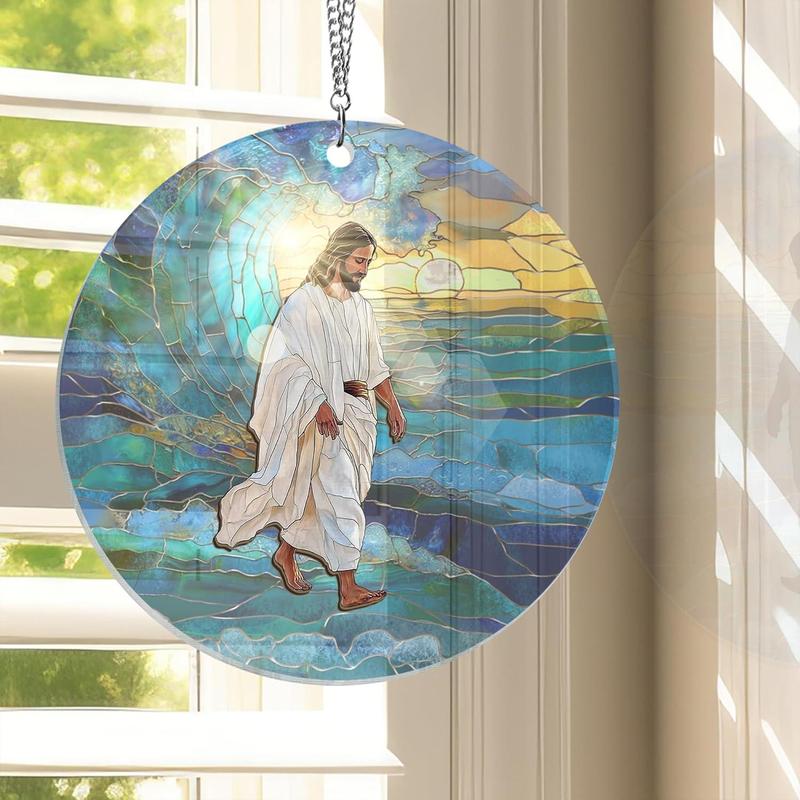 Christian Gifts for Women Faith - Christmas, Religious Gifts for Women Christian, Catholic Decor, Christian Home Decor, Catholic Gifts for Women - Window Suncatcher Hanging Decorations