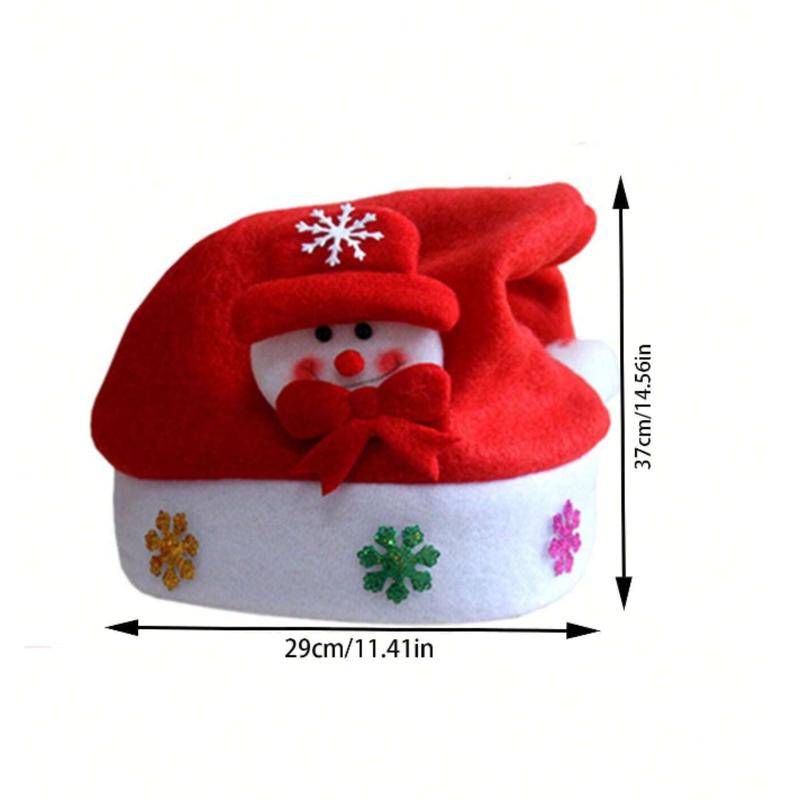 3-piece Set Premium Velvet Santa Claus Hat, Christmas Gift