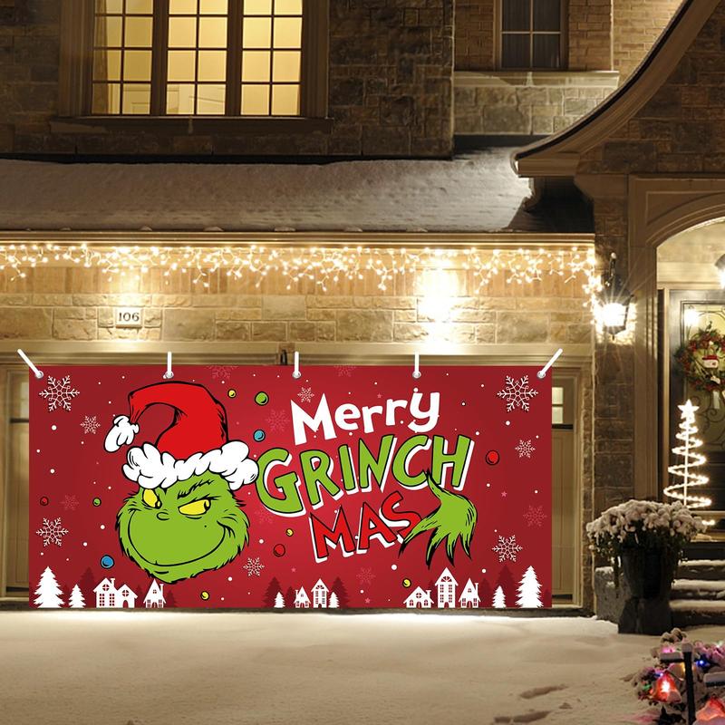 Christmas Garage Door Banner Decoration, Merry Christmas Banner for Garage Door, Outdoor Christmas Decorations, Holiday Party Supplies