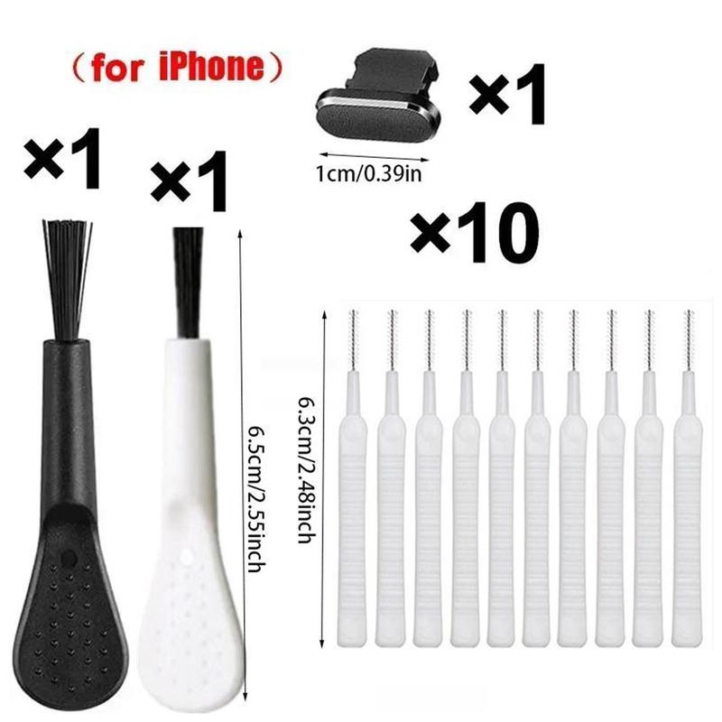 Mini Cleaning Brush Kit 23pcs, Anti-Clogging Nylon Cleaner for Phone Speaker and Receiver, Multifunctional Cleaning Tool Compatible with Airpods, iPhone, Keyboard, Car Vent