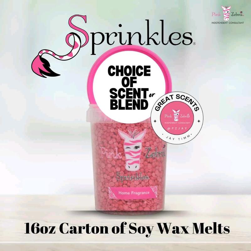 Pink Zebra Home Fragrance Sprinkles - 16 oz Carton - Scented Soy Wax Melts for Warmers and Simmer Lights - Non-Toxic - Made in USA - Perfume Air Freshener holiday scent Aroma Pot