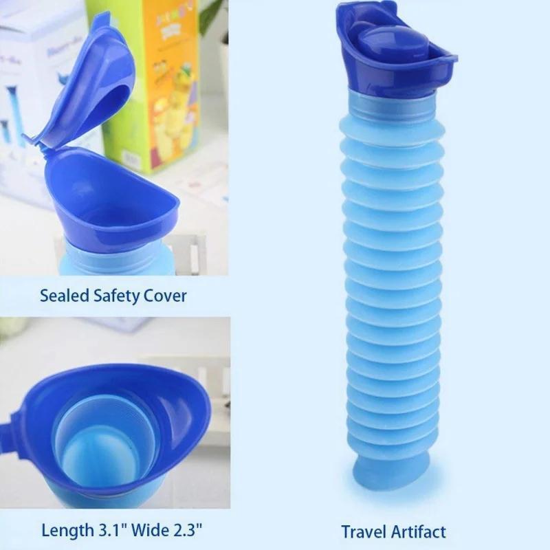 Retractable Urine Bottle with Sealed Safety Cover, 1 Count Compact Size Emergency Urine Bottle, Outdoor Toilet Supplies for Camping & Travel, Christmas Gift