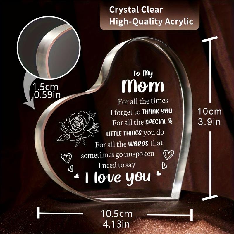 Acrylic I Love You Mom Souvenir Perfect Mother's Day Birthday Gift Lovely Ornament Gift