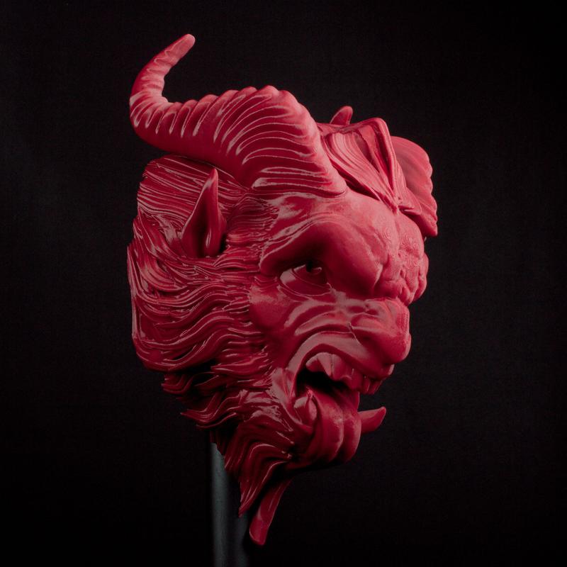 Wall Mounted Krampus Head – Unleash the Darkness of the Holidays