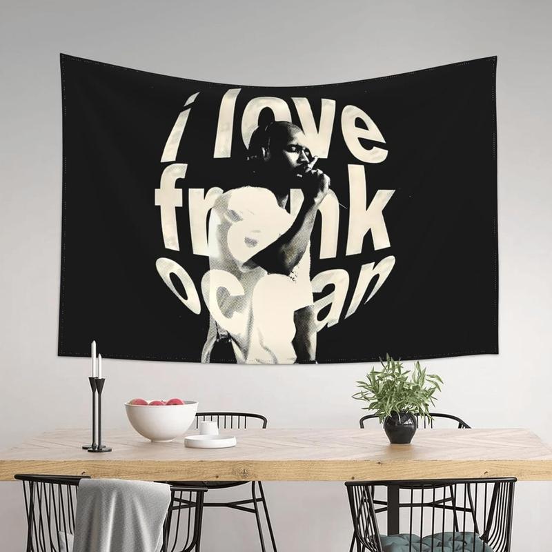 Frank Music Ocean Tapestry Wall Hanging Anime Cool Posters Gift Tapestries, Black