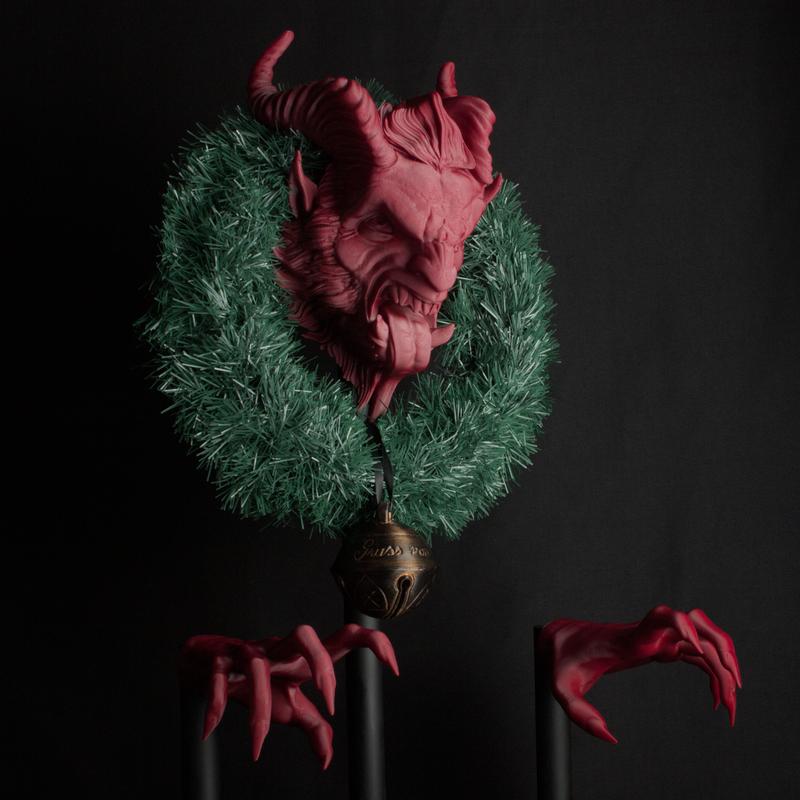 Wall Mounted Krampus Head – Unleash the Darkness of the Holidays