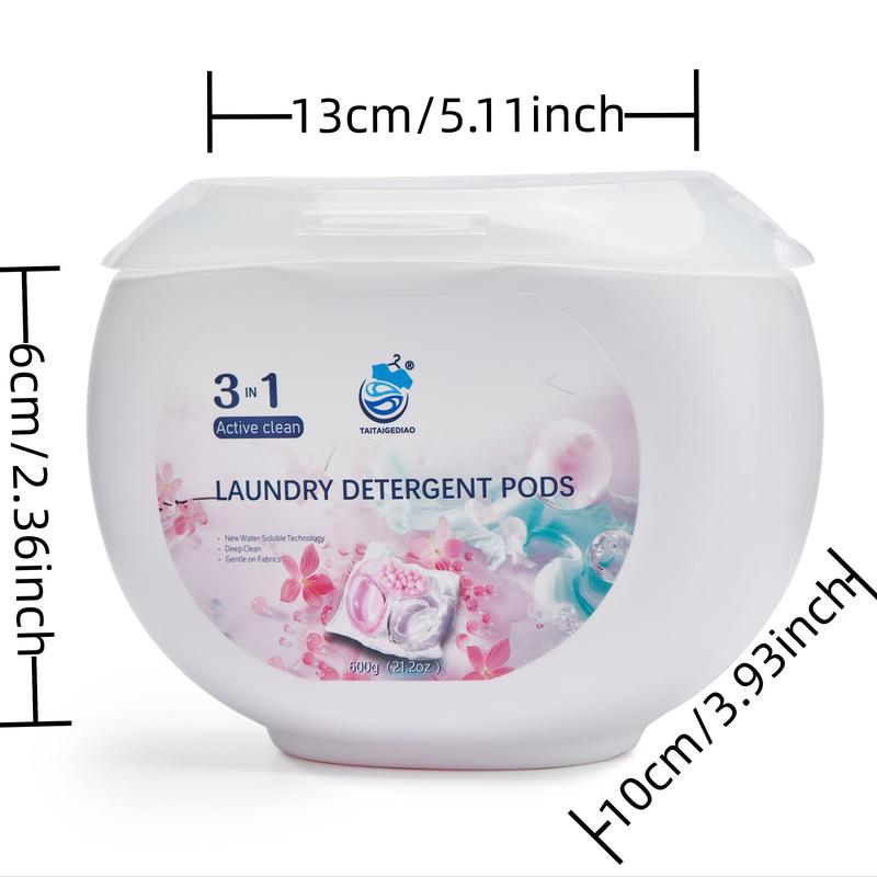 3 in 1 Laundry Detergent Pods, Mite Removal & Sterilization Laundry Detergent Pods, Household Cleaning Supplies for Home Dormitory Hotel [120pcs box]