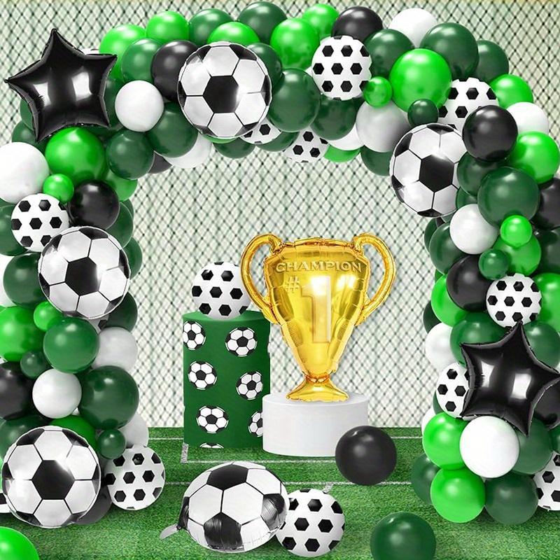 Football Themed Balloon Arch Kit, 128pcs set Mixed Color Balloon Garland Kit, Atmosphere Scene Layout Decoration Supplies for Birthday Party Graduation