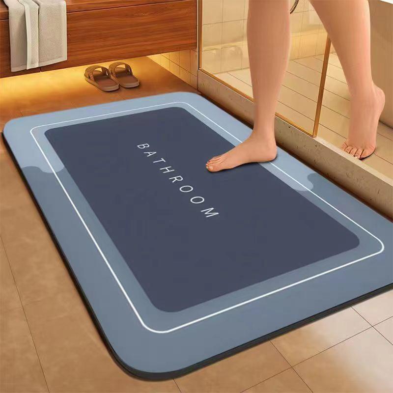 Bath Rug Super Absorbent Quick Dry Bath Mats Backing Non Slip Washable Bathroom Floor Mats Shower Rug For Bathtub Bath Shower Room Soft Absorbent