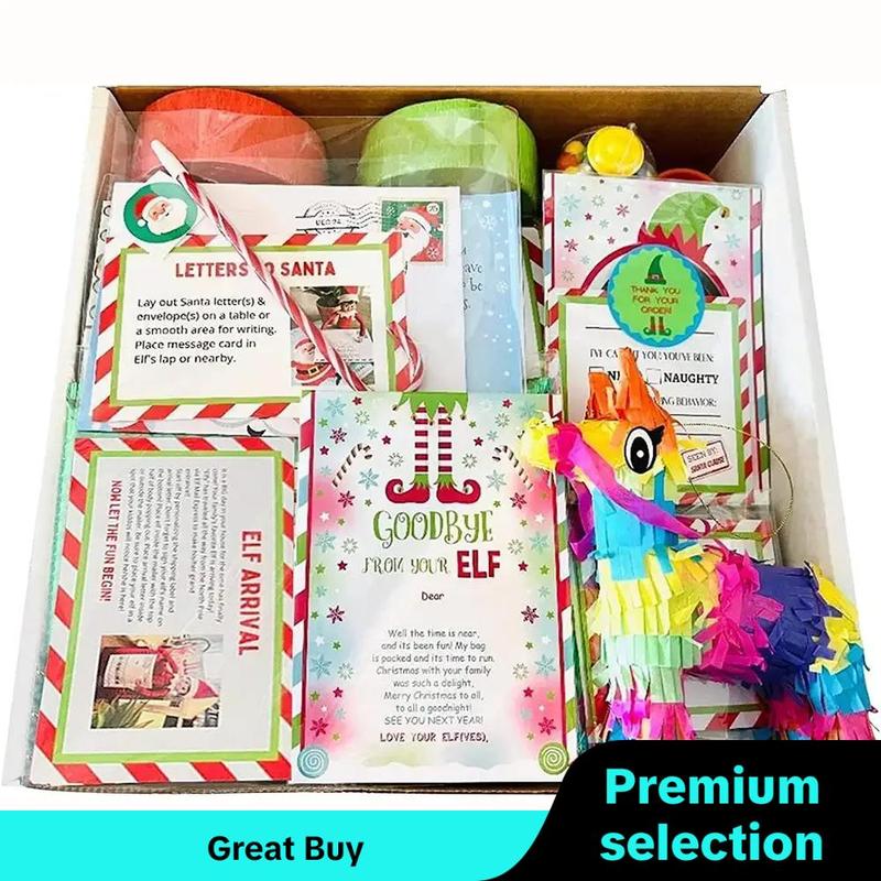 24 Days Of Christmas Elf Kit, 1 Box Fun Elf Activities Props, Christmas Elf Kits, Elf Kits Best Christmas Countdown Gift for Friends and Family