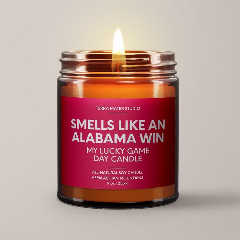 Smells Like An Alabama Win Candle | Alabama Lucky Game Day Candle | Soy Candle | Alabama Gift | Sports Fan Gift