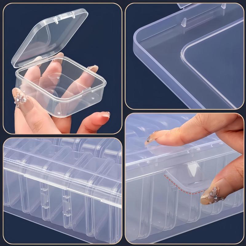 Bead Organizer, 1 Count Transparent Storage Box with 31pcs Individual Boxes, Plastic Clear Container for DIY Bracelet, Craft, Nail Accessories