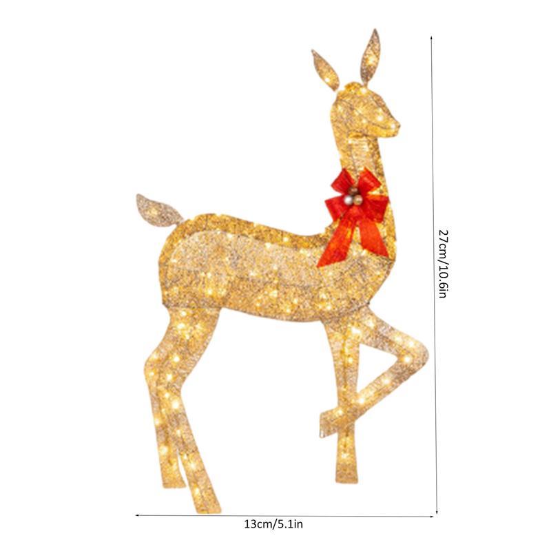 Lighted Christmas Deer Sleigh Outdoor Yard Decoration Winter Decoration For Front Yards New Fashion And Simple Furnishings 2024