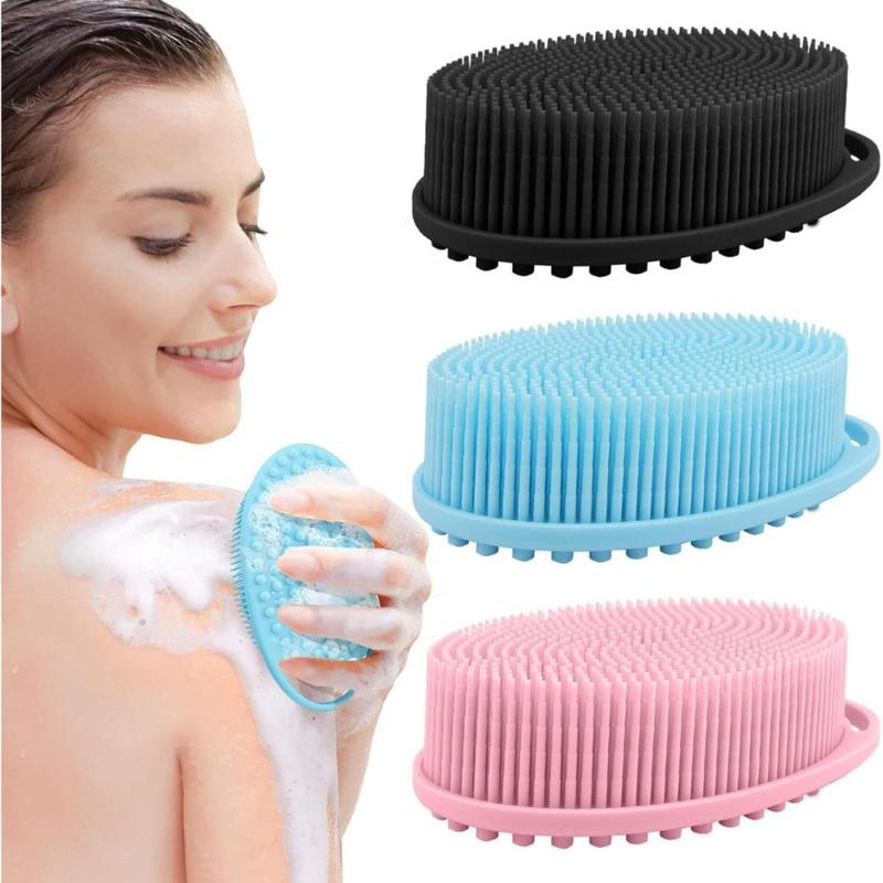 3 Pack Silicone Body Scrubber, Exfoliating Body Scrubber Soft Silicone Loofah Body Scrubber Fit for Sensitive and All Kinds of Skin Clean and Sanitary(Creative Life Pavilion) Accessories