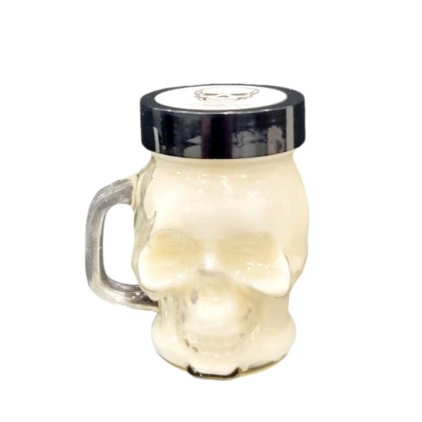 Small 4 Ounce Skull Soy Candle in reusable shot glass favorite candles Mason