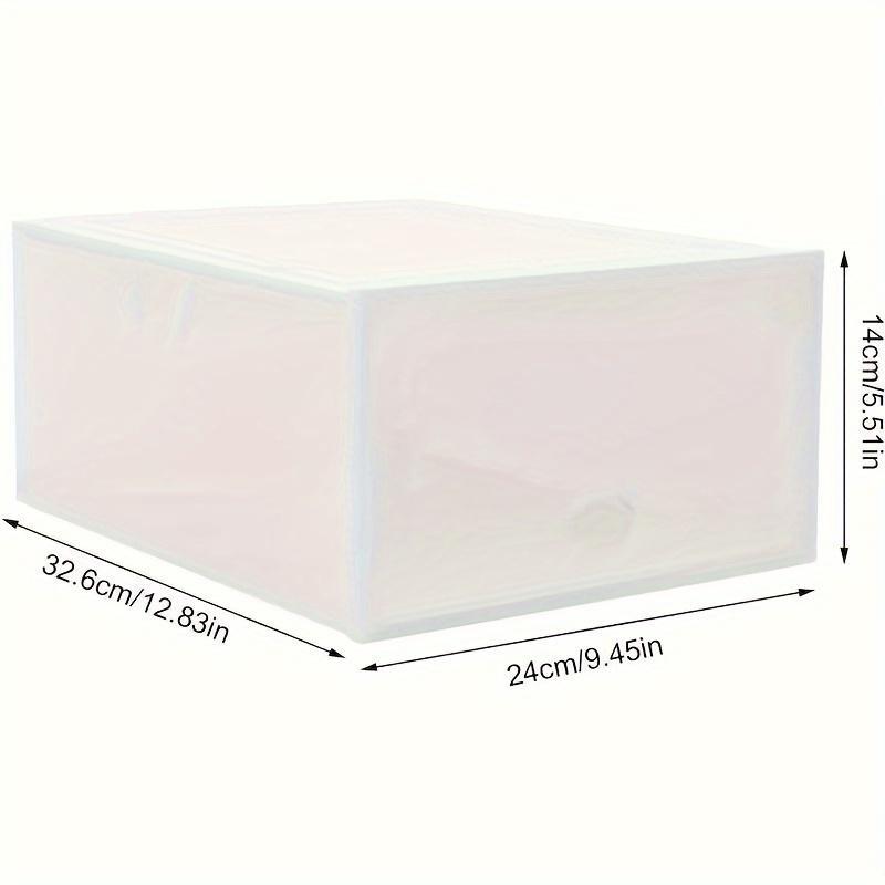 12  24 Pack Stackable Clear Plastic Shoe Storage Boxes Clamshell Shoebox Foldable Shoe Organizer Shoe Container With Round Holes