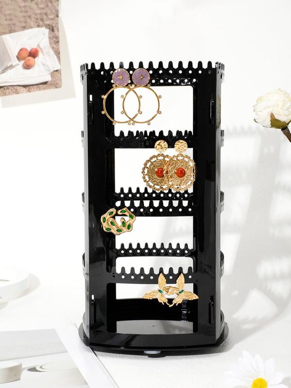 Rotating Jewelry Display Stand, Jewelry Organizer for Earrings Necklaces Rings, Jewelry Display & Organizer for Daily Use Earring Storage Shelf, Daily Gift, No Jewelry