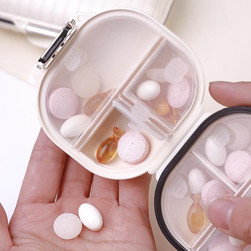 Portable Pill Storage Box, 1 Count Multi-grid Pill Organizer, Dustproof Moisture-proof Pill Storage Box for Travel, Outing, Daily Use