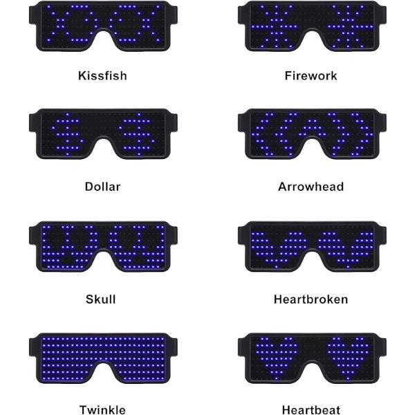 Glasses Light Up Dynamic Party Favor Glasses Festival Christmas USB Rechargeable LED Rave Glowing Flashing Glasses