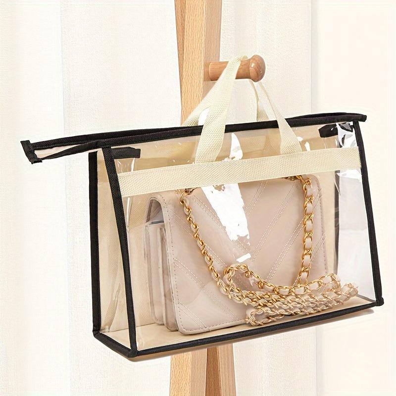 Clear Dustproof Storage Bag, 5 Counts set Hanging Clothes Storage Bag with Handle, Home Organizer for Bedroom Wardrobe Closet