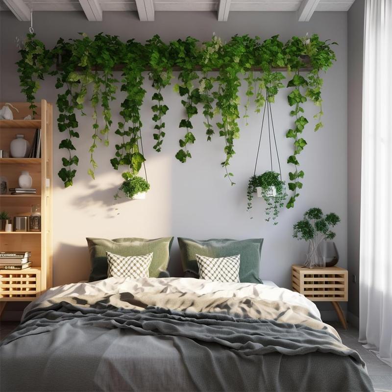 12 Pack Fake Vines for Room Décor, Artificial Ivy Greenery Garland Fake Leaves Hanging Plants Vine for Bedroom Aesthetic Wedding Party Garden Greenery Decor Outdoor Indoor Wall Décor,artificial ferns for outdoors Decorative Fruit Ornaments