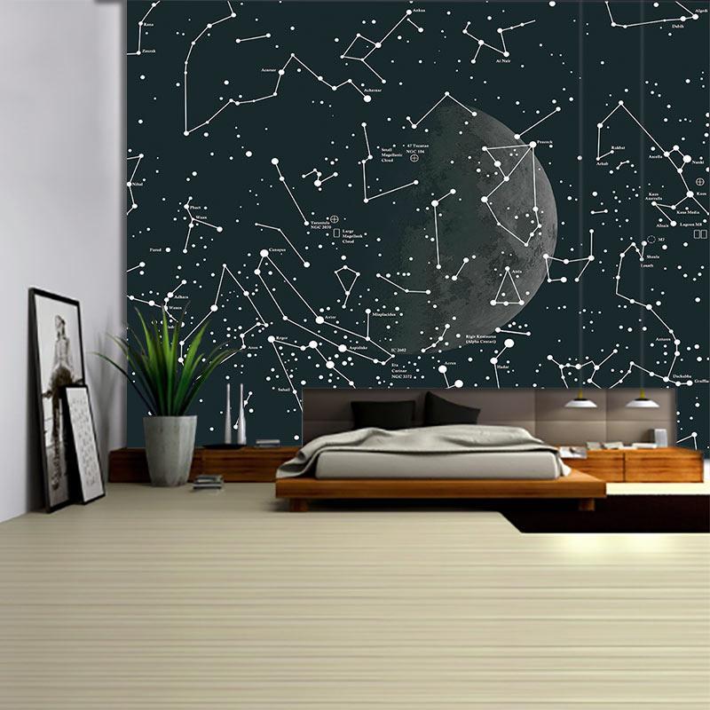 Constellations Pattern Tapestry, 1 Count Modern Hanging Blanket, Wall Art Poster for Home Bedroom Living Room Study Room