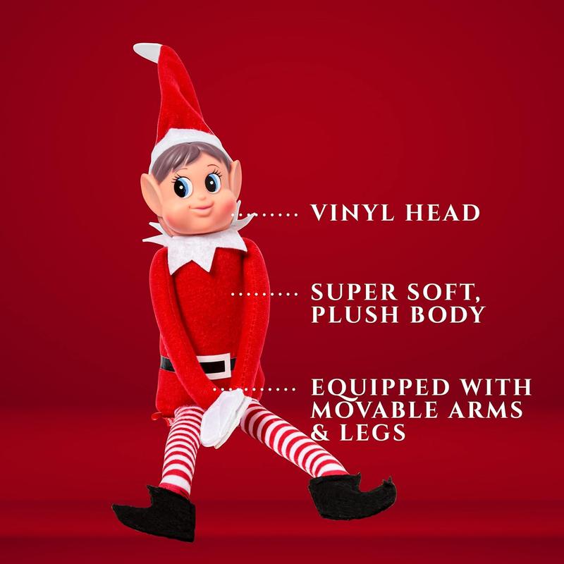 Christmas Elf Behaving Badly Plush Toy | Novelty Long Bendy Naughty Girl Christmas Doll | 12 Inches