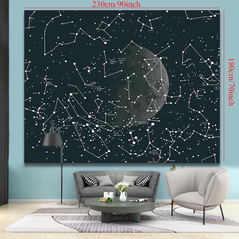 Constellations Pattern Tapestry, 1 Count Modern Hanging Blanket, Wall Art Poster for Home Bedroom Living Room Study Room