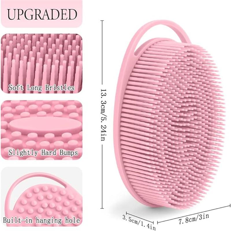 Silicone Body Scrubber, Exfoliating Body Scrubber Soft Silicone Loofah Body Scrubber Fit for Sensitive and All Kinds of Skin Clean and Sanitary Brush Shower