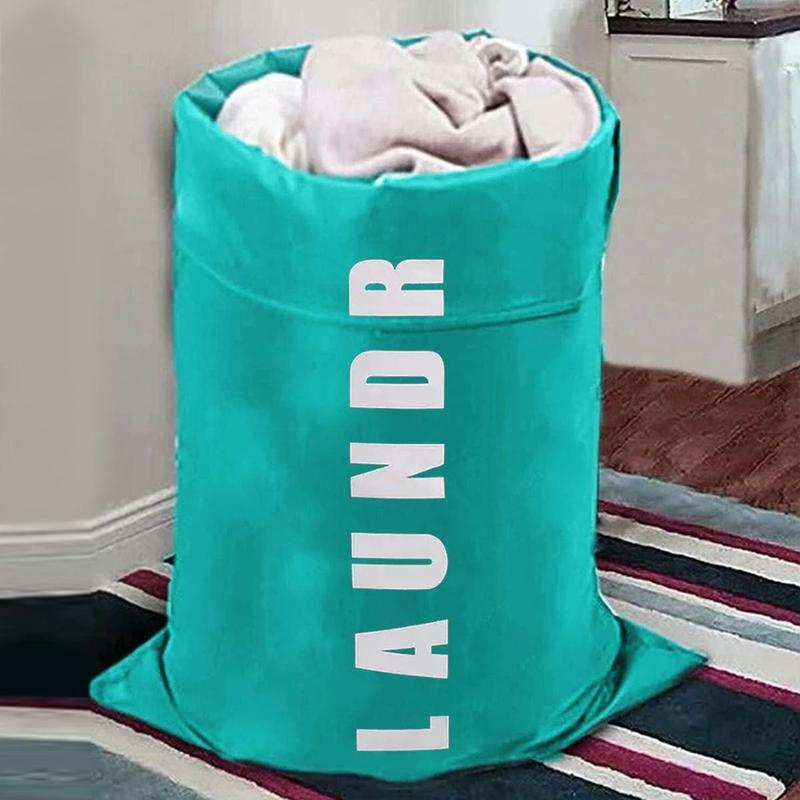 Drawstring Laundry Basket, 1 Count Portable Foldable Dirty Clothes Storage Bag, Laundry Organizer For Home