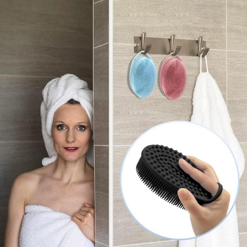 3 Pack Silicone Body Scrubber, Exfoliating Body Scrubber Soft Silicone Loofah Body Scrubber Fit for Sensitive and All Kinds of Skin Clean and Sanitary(Creative Life Pavilion) Accessories