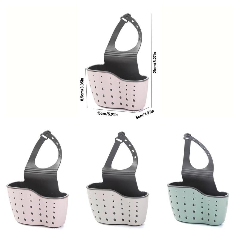 Multifunctional Sink Hanging Drain Storage Basket, Faucet Sponge Holder, Kitchen Storage Basket