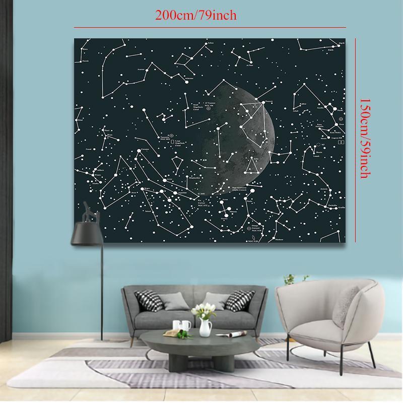 Constellations Pattern Tapestry, 1 Count Modern Hanging Blanket, Wall Art Poster for Home Bedroom Living Room Study Room