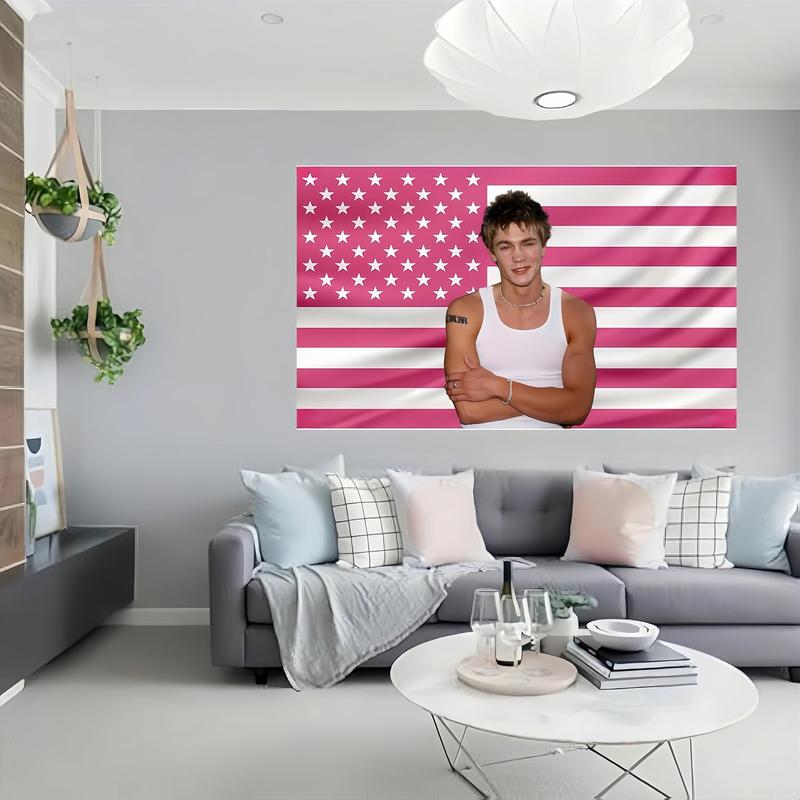 Art tapestry Chad Michael wall hanging national pink murray american flag poster blanket suitable for college dorm cave bedroom living room pink flags for bedroom merch fan gift Decor Curtain