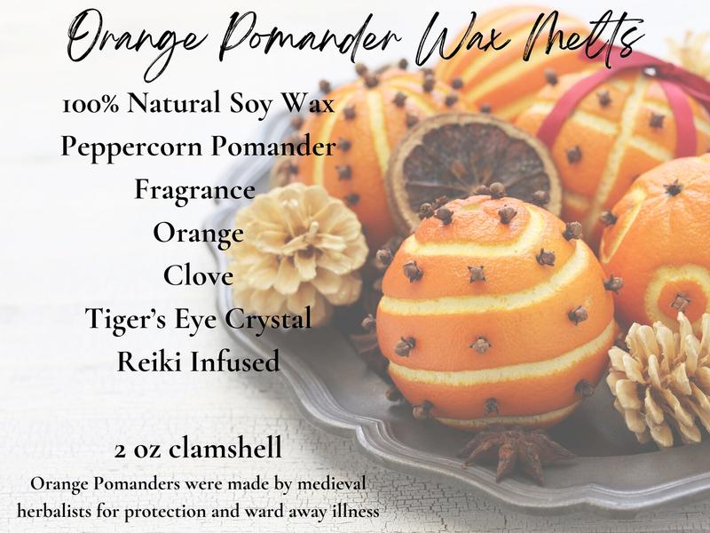 Orange Pomander Soy Intention Wax Melts - Holiday Wax Melts Christmas Wax Melts