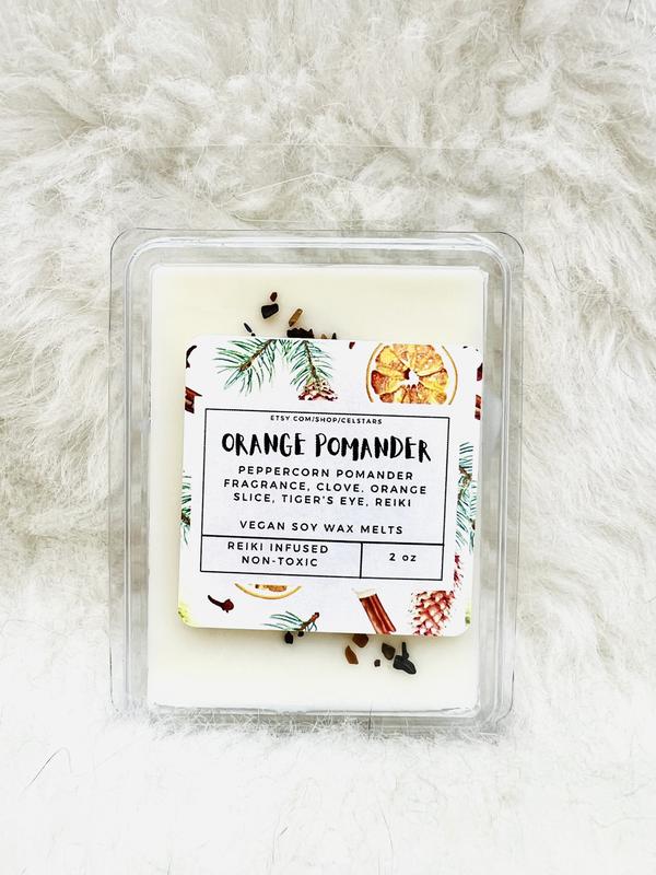 Orange Pomander Soy Intention Wax Melts - Holiday Wax Melts Christmas Wax Melts