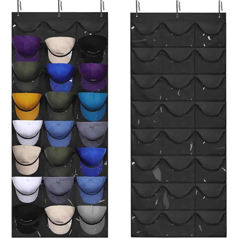 Hat Storage Organizer, 1 Count Multi Grid Hat Organizer, Hanging Hat Storage Rack for Door & Wardrobe, Display Baseball Hat Storage Hanging Bag