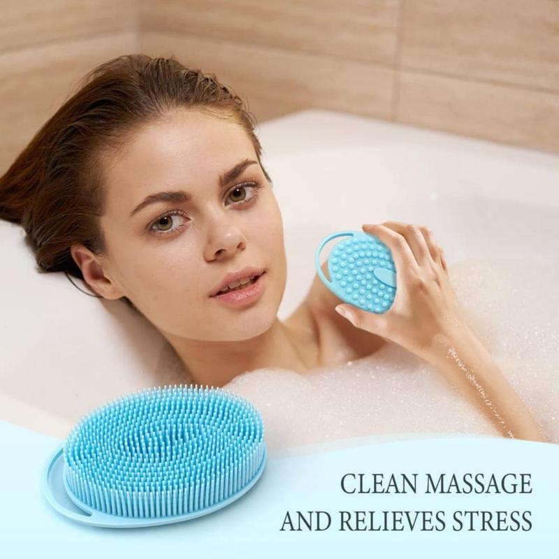 3 Pack Silicone Body Scrubber, Exfoliating Body Scrubber Soft Silicone Loofah Body Scrubber Fit for Sensitive and All Kinds of Skin Clean and Sanitary(Creative Life Pavilion) Accessories