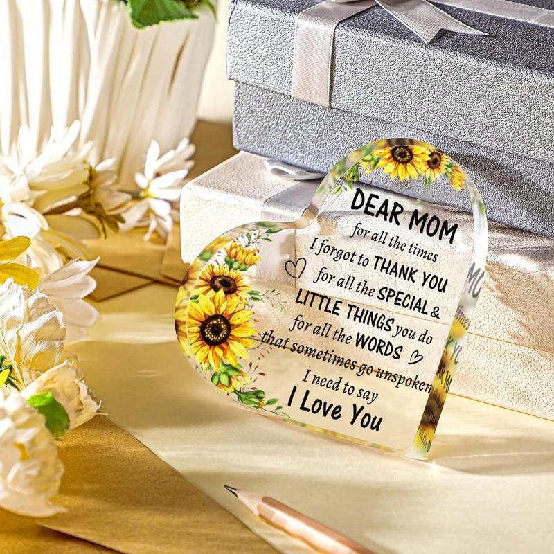 Birthday Gifts for Mom from Daughter Son, to My Mom  Heart Sign Presents, Mothers Day Christmas Valentines Day Gifts for Mom from