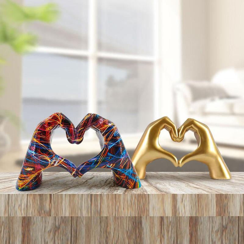 Heart Shaped Gesture Ornament, Creative Simple Desktop Decoration, Desk Decor for Home Office